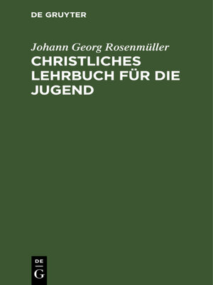 cover image of Christliches Lehrbuch für die Jugend